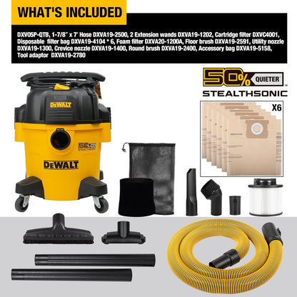 5‑Gallon Wet & Dry Vacuum DXV05P‑QTB